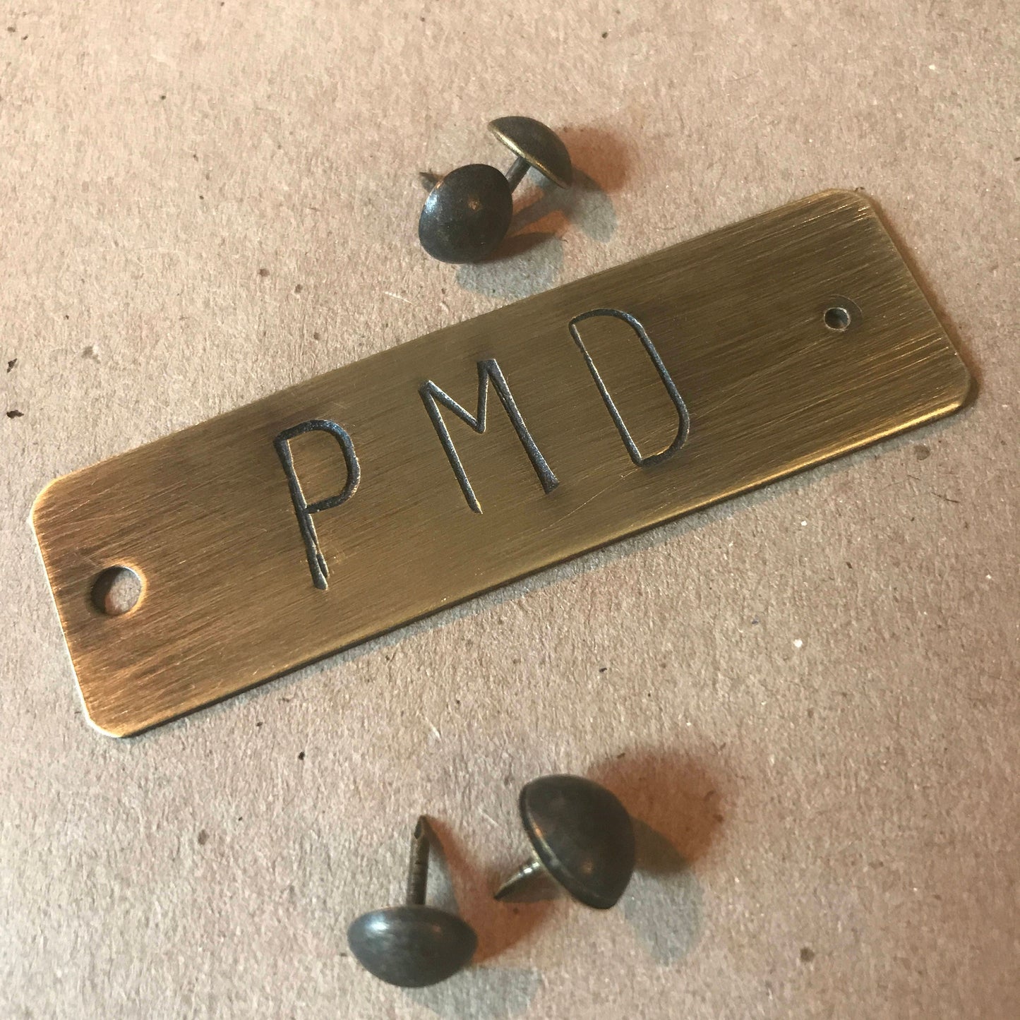 Stamped Metal Monogram ADD ON