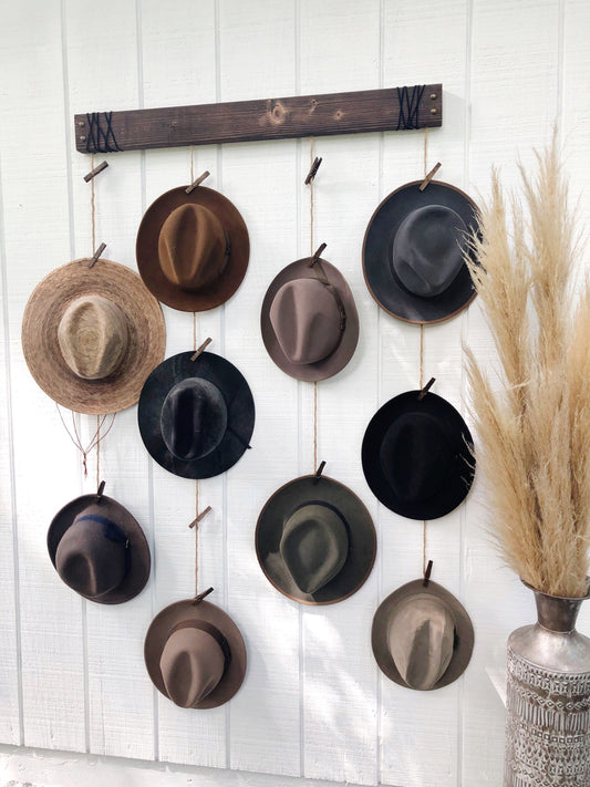 Industrial Hat Rack Organizer