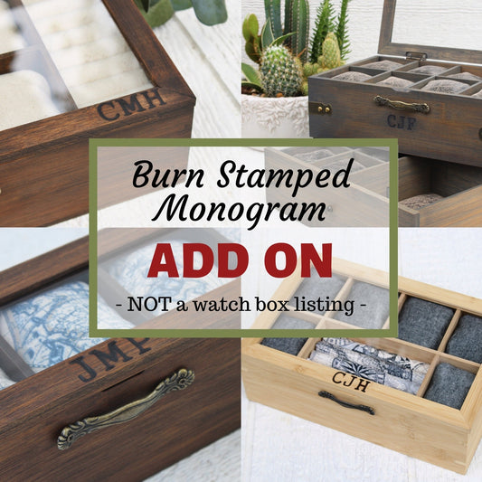 Burn Stamped Monogram ADD ON