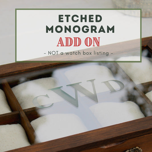 Etched Monogram ADD ON