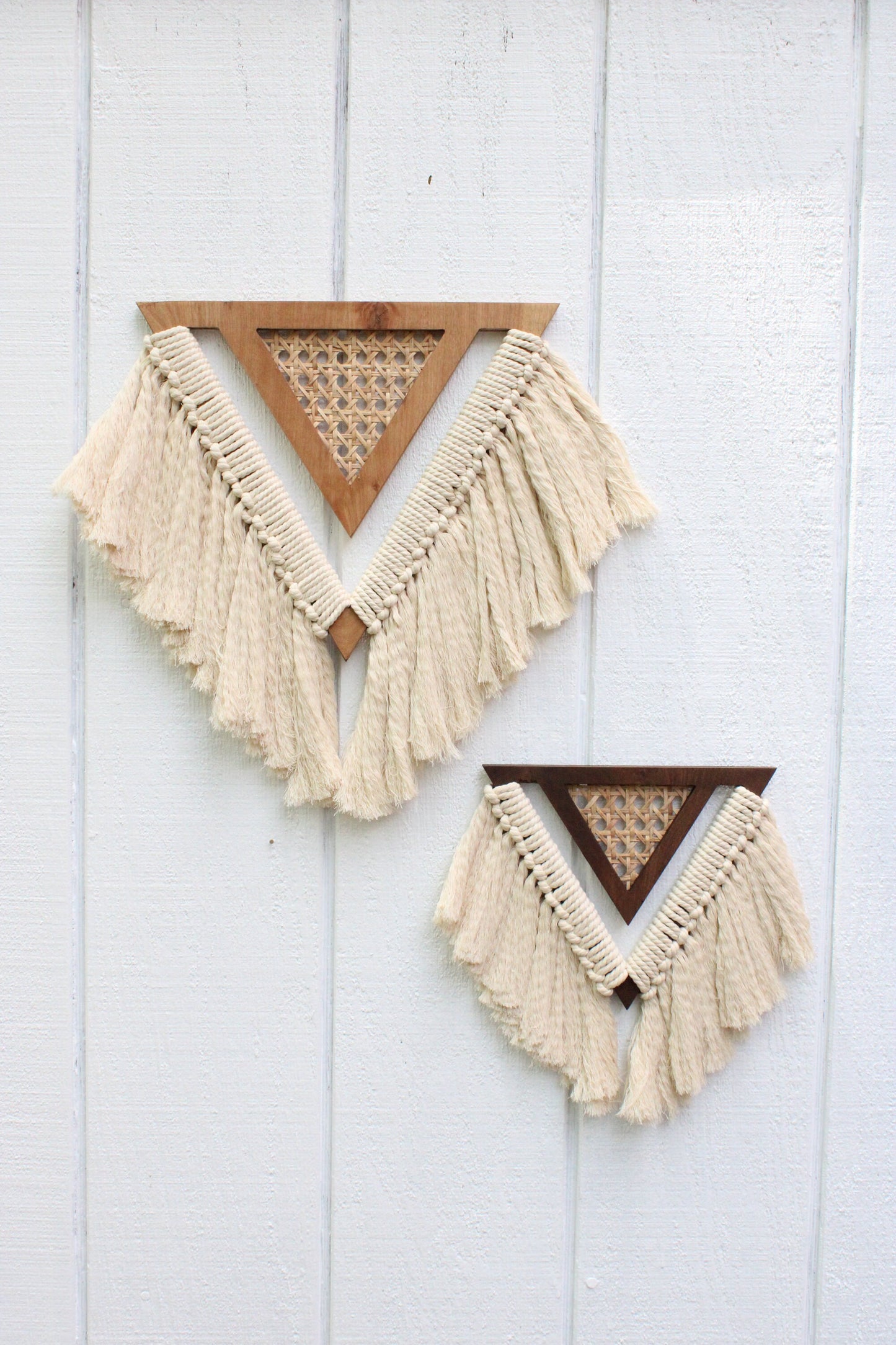 Triangle Rattan Wall Hanging