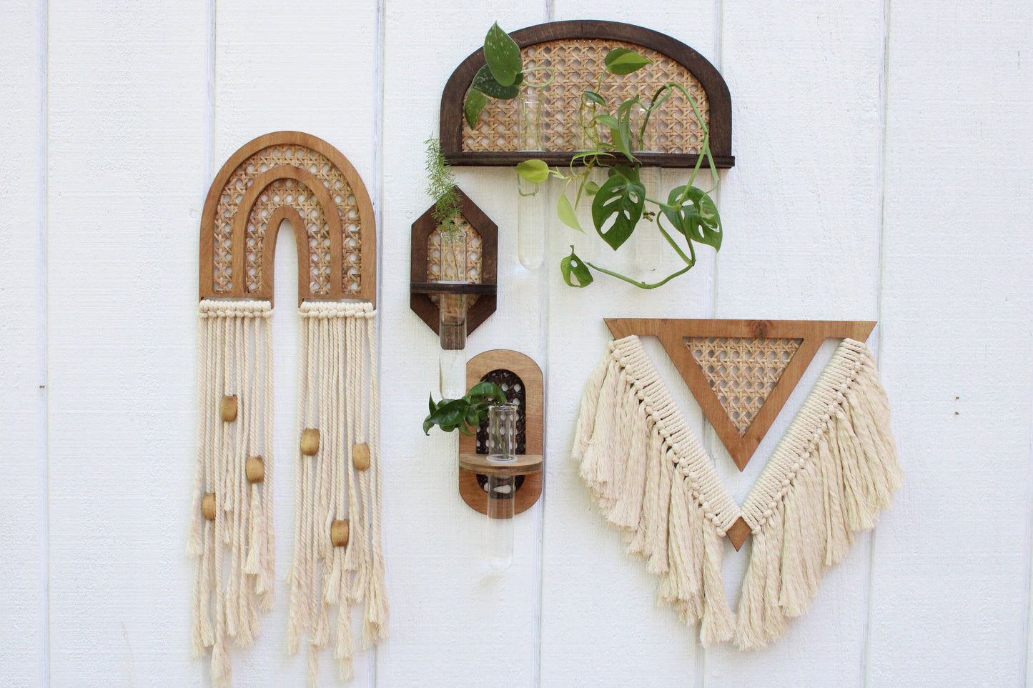Triangle Rattan Wall Hanging