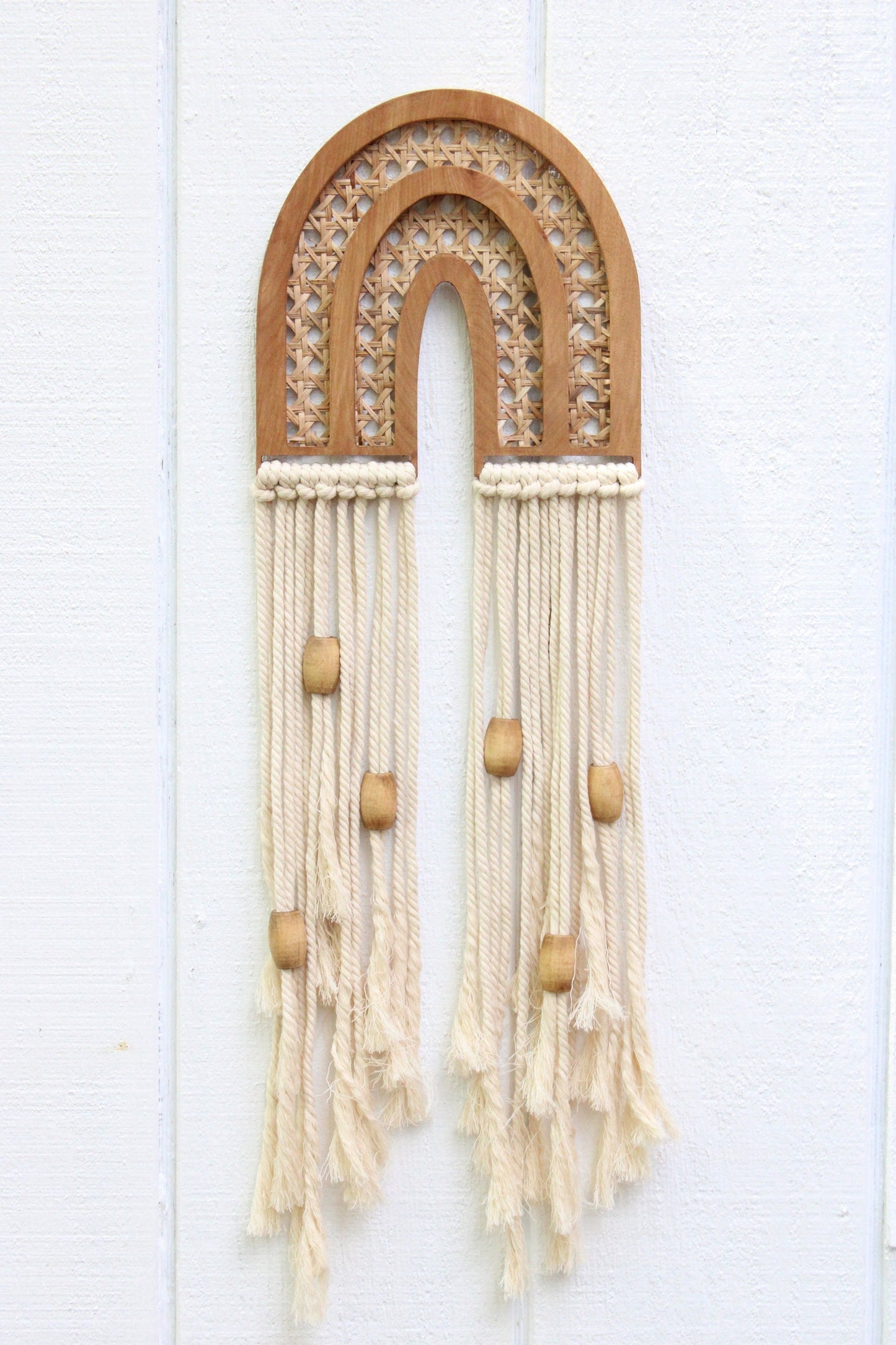 Rattan Rainbow Wall Hanging