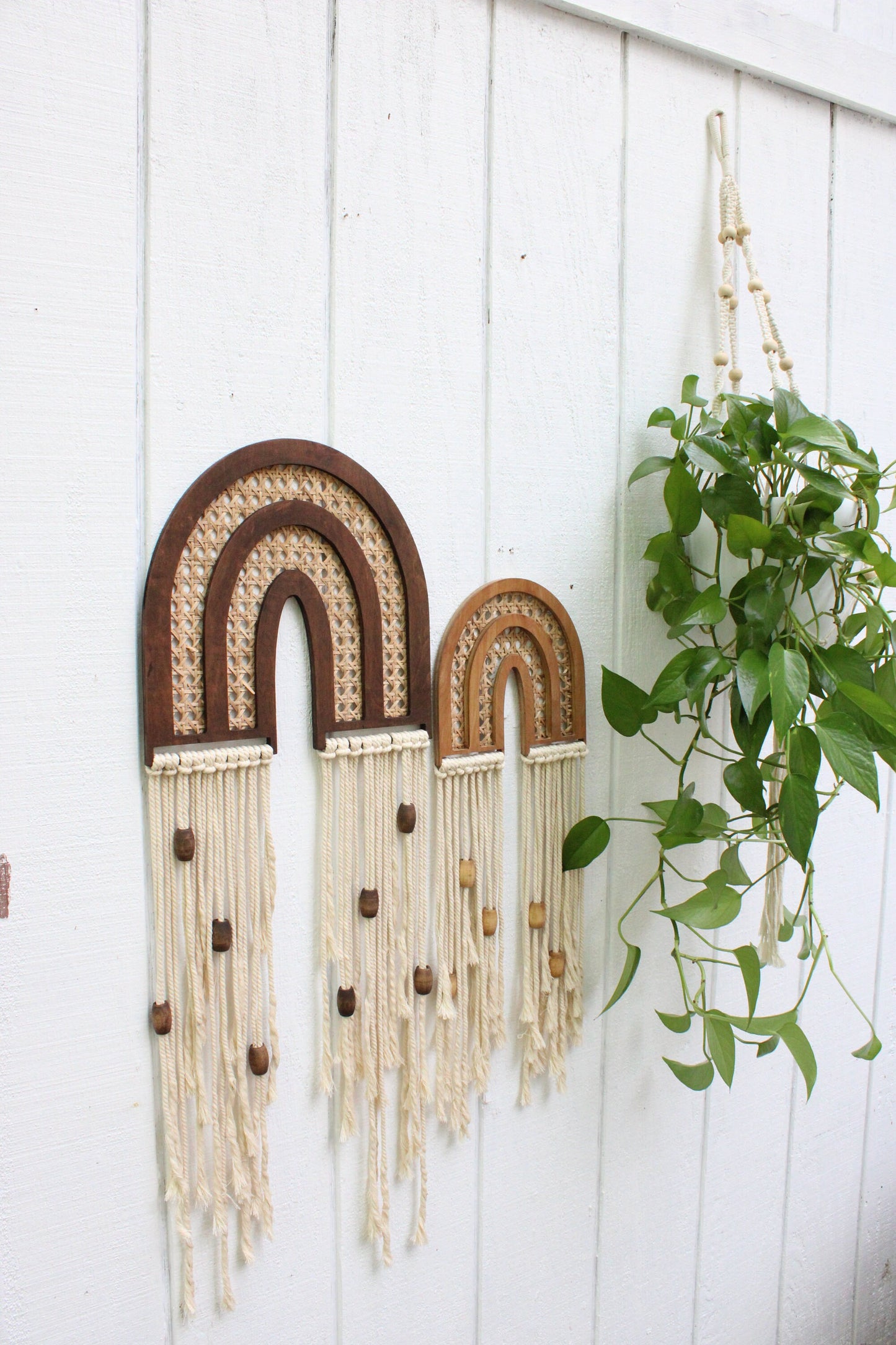 Rattan Rainbow Wall Hanging