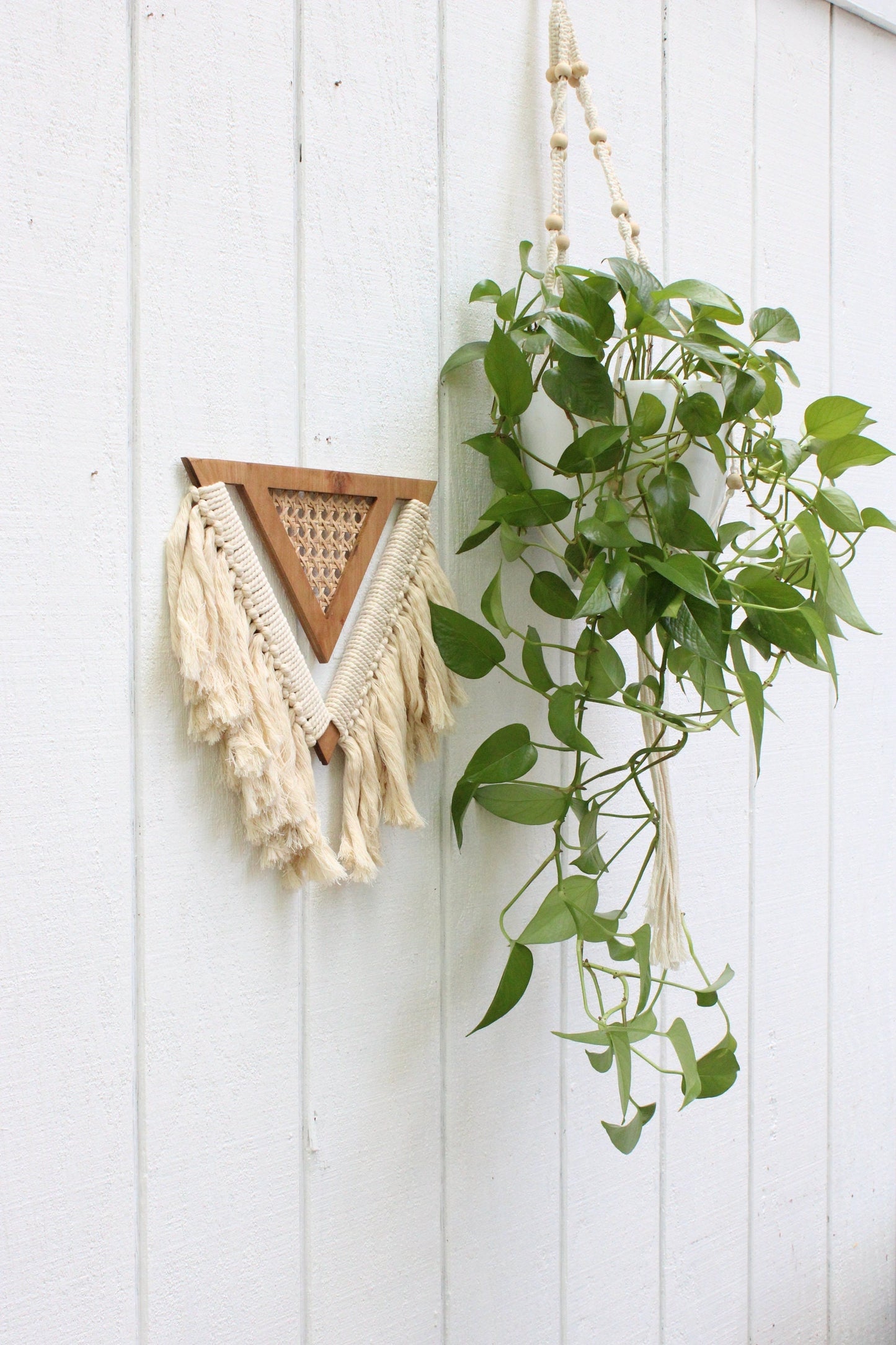 Triangle Rattan Wall Hanging