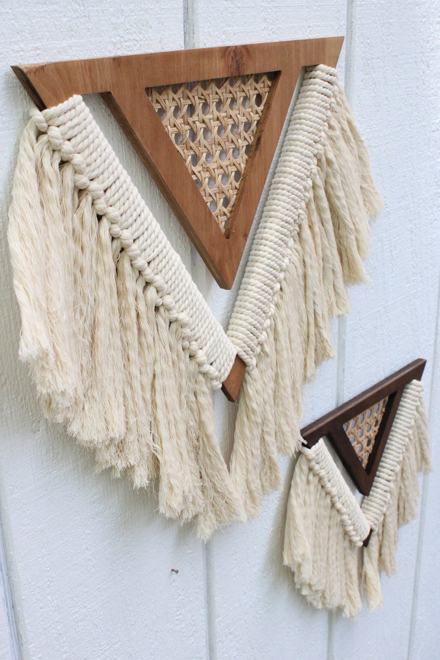 Triangle Rattan Wall Hanging