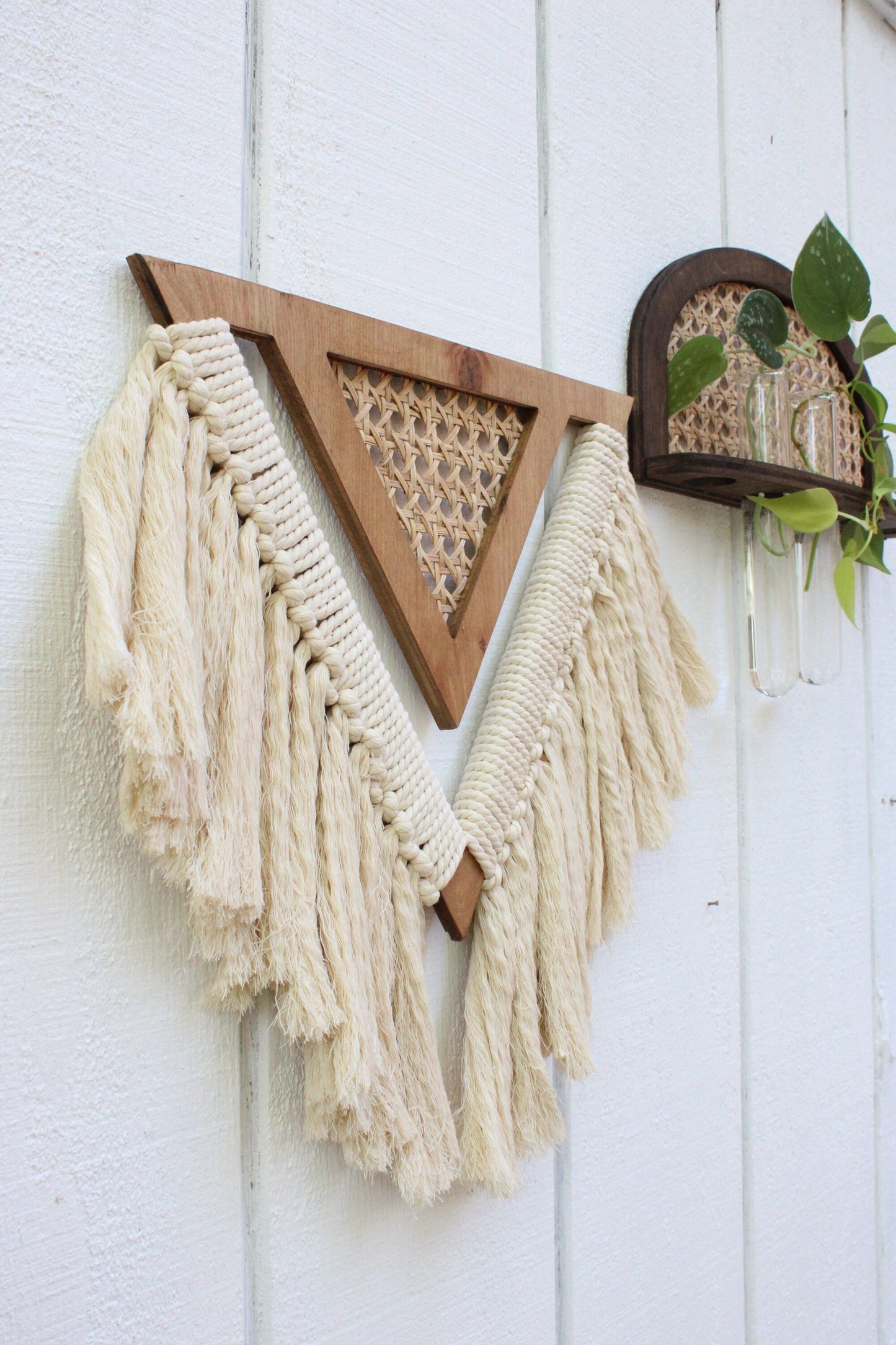 Triangle Rattan Wall Hanging