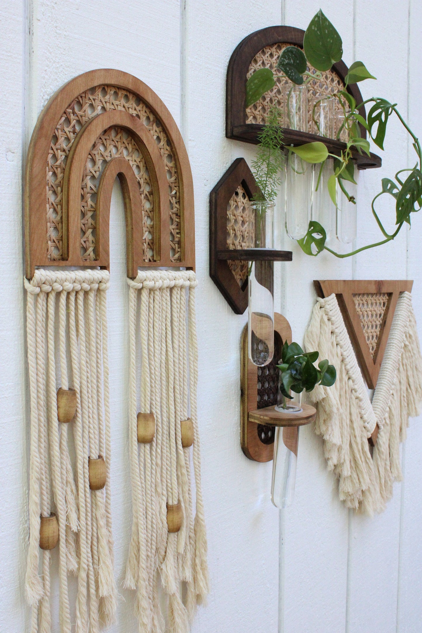 Rattan Rainbow Wall Hanging