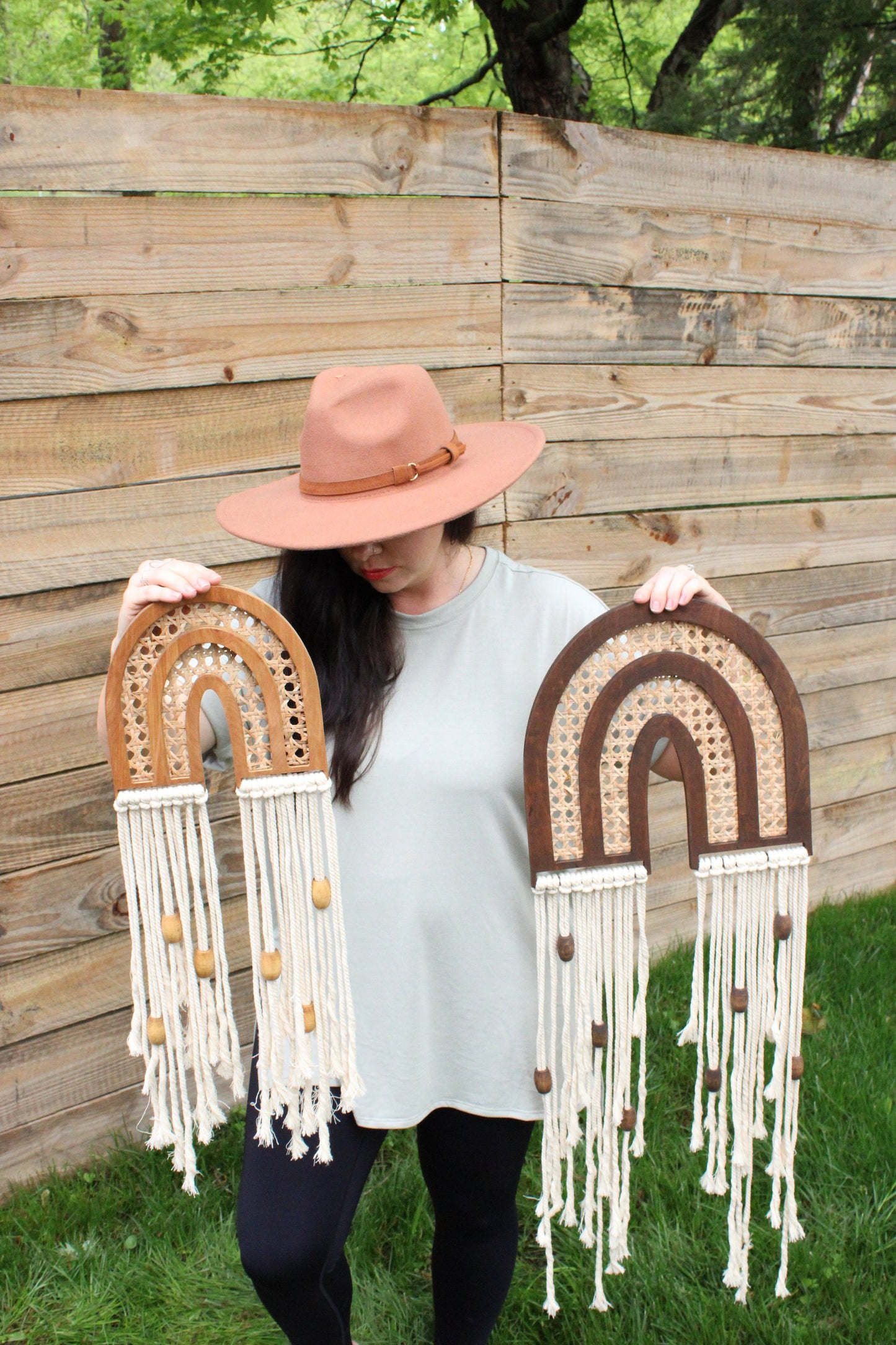 Rattan Rainbow Wall Hanging
