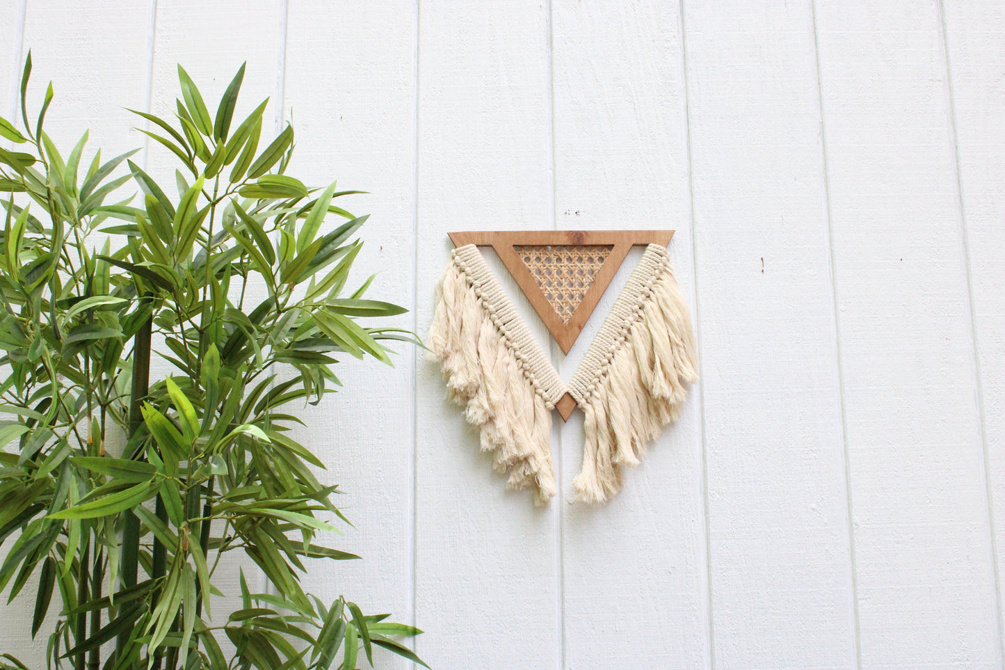 Triangle Rattan Wall Hanging
