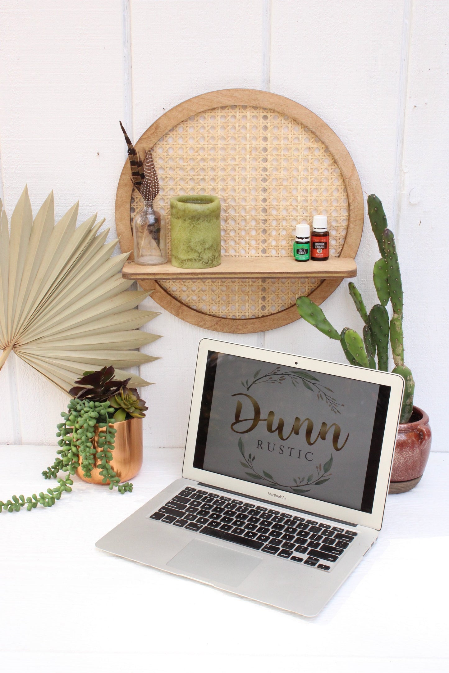 Rattan Shelf - Cane Wall shelf - Circle Shelf - Boho Rattan - Rattan Home Decor - Cane Home Decor