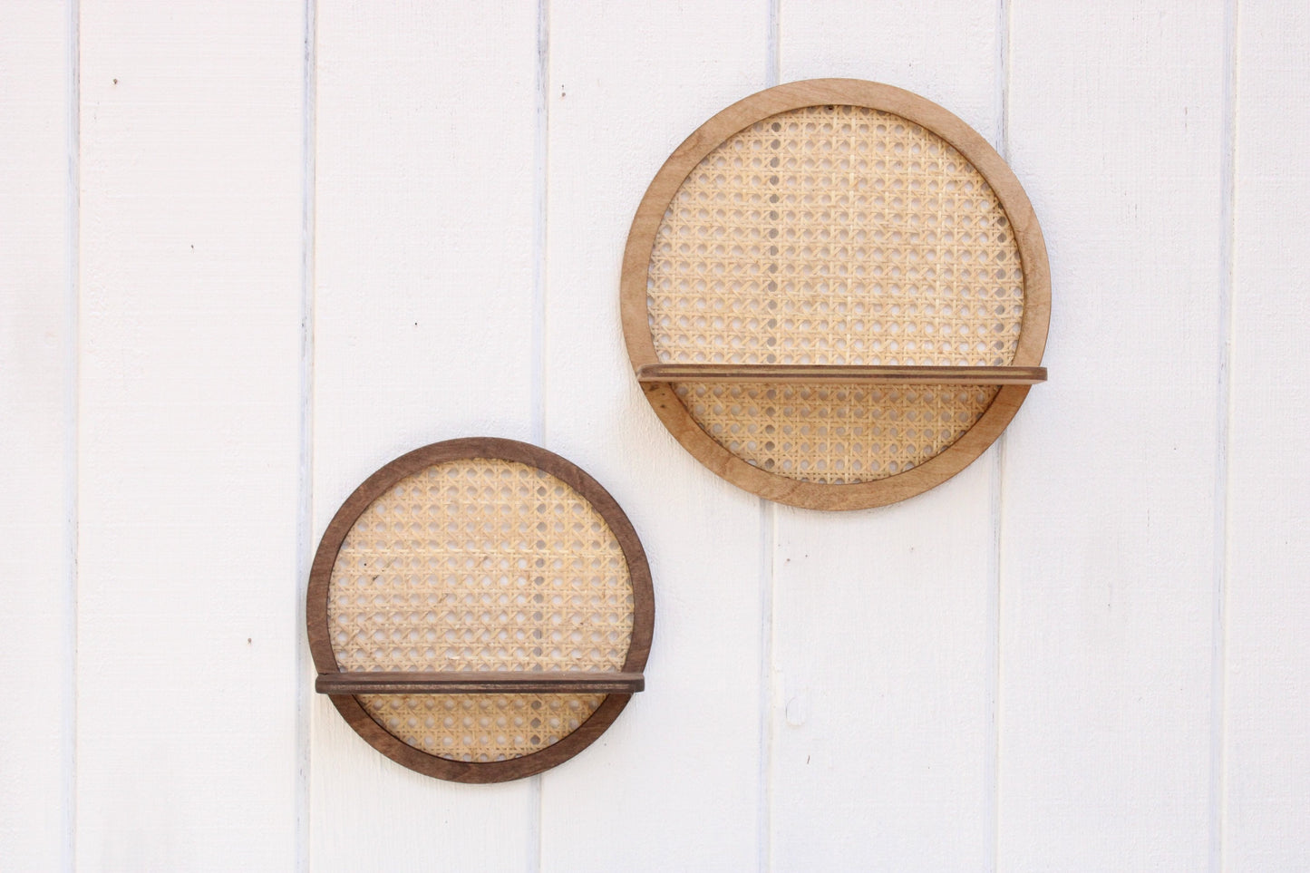 Rattan Shelf - Cane Wall shelf - Circle Shelf - Boho Rattan - Rattan Home Decor - Cane Home Decor
