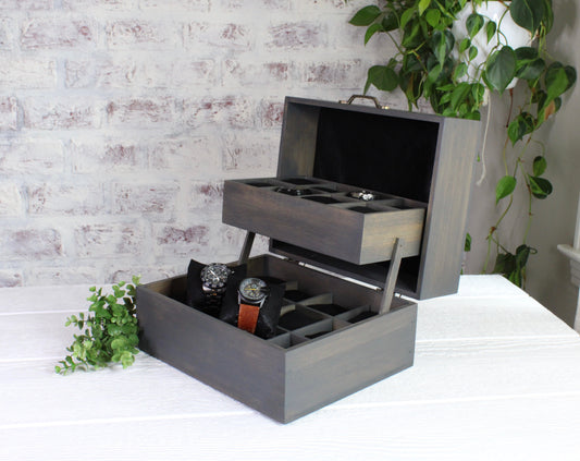 Chest Design Watch Box - Holds Up to 20 Watches