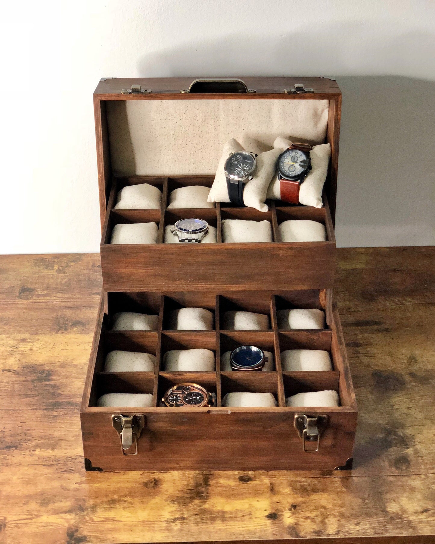 Chest Design Watch Box - Holds Up to 20 Watches