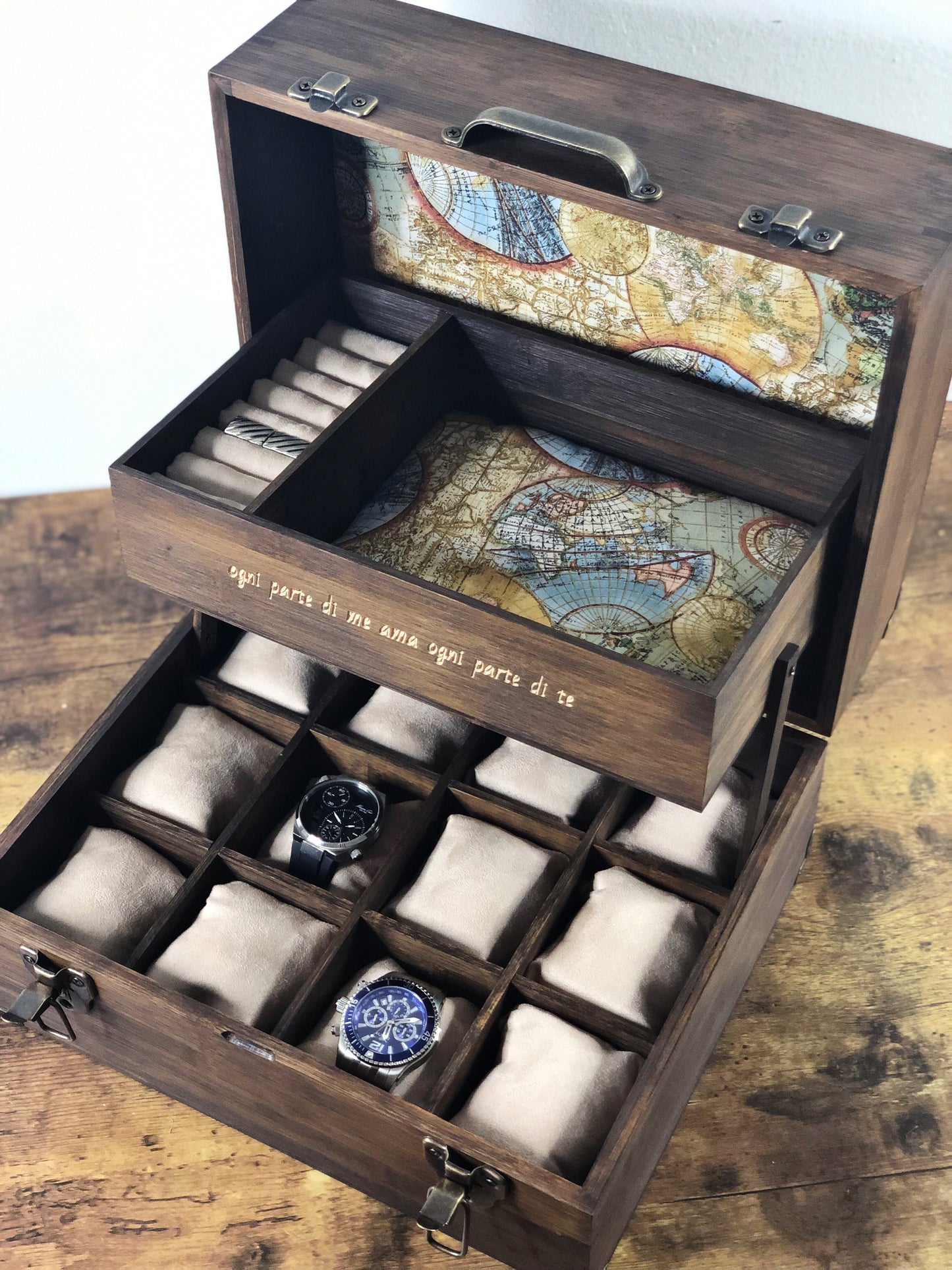 Chest Design Watch Box - Holds Up to 20 Watches