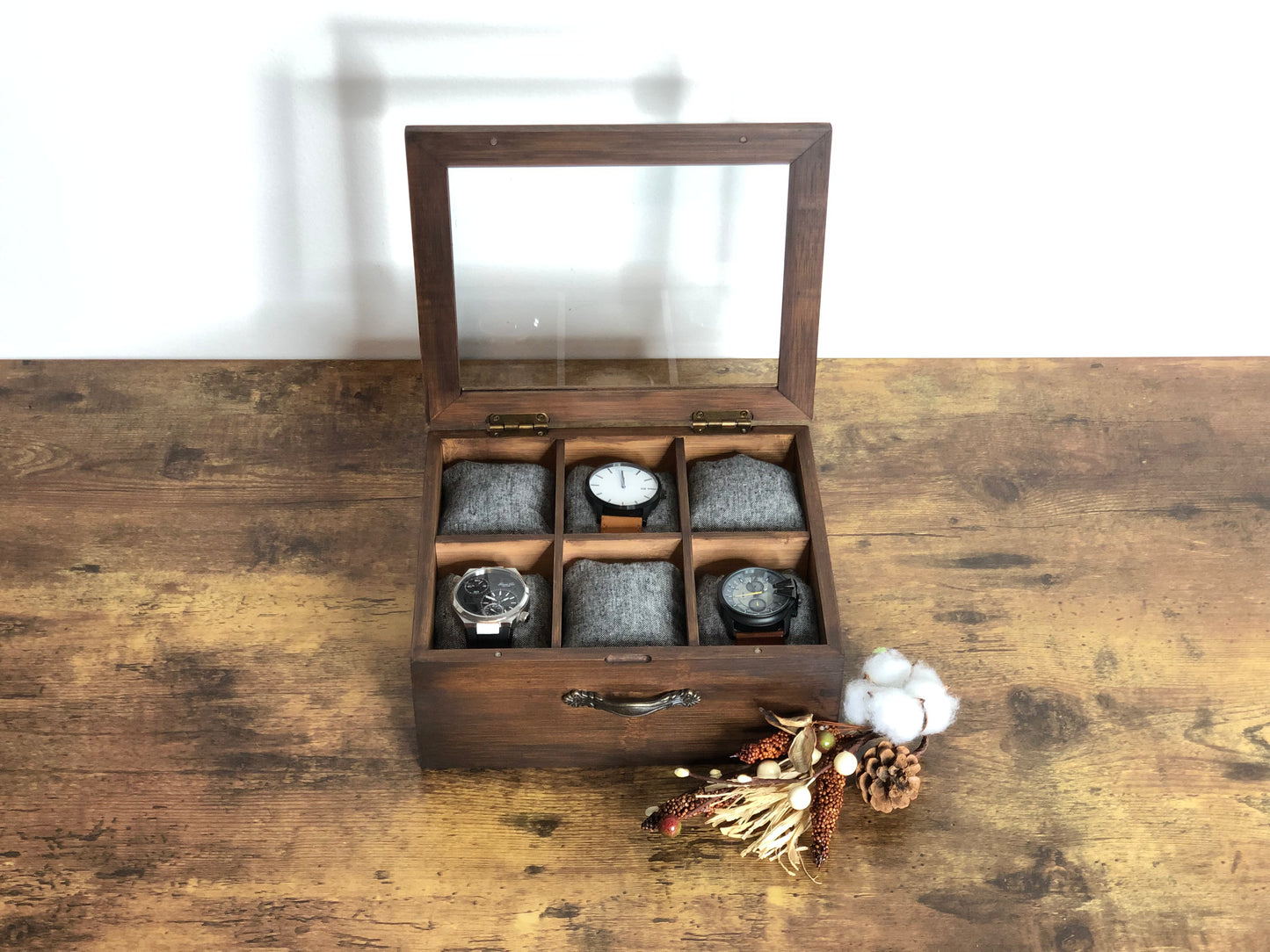 6 Compartment Watch Box