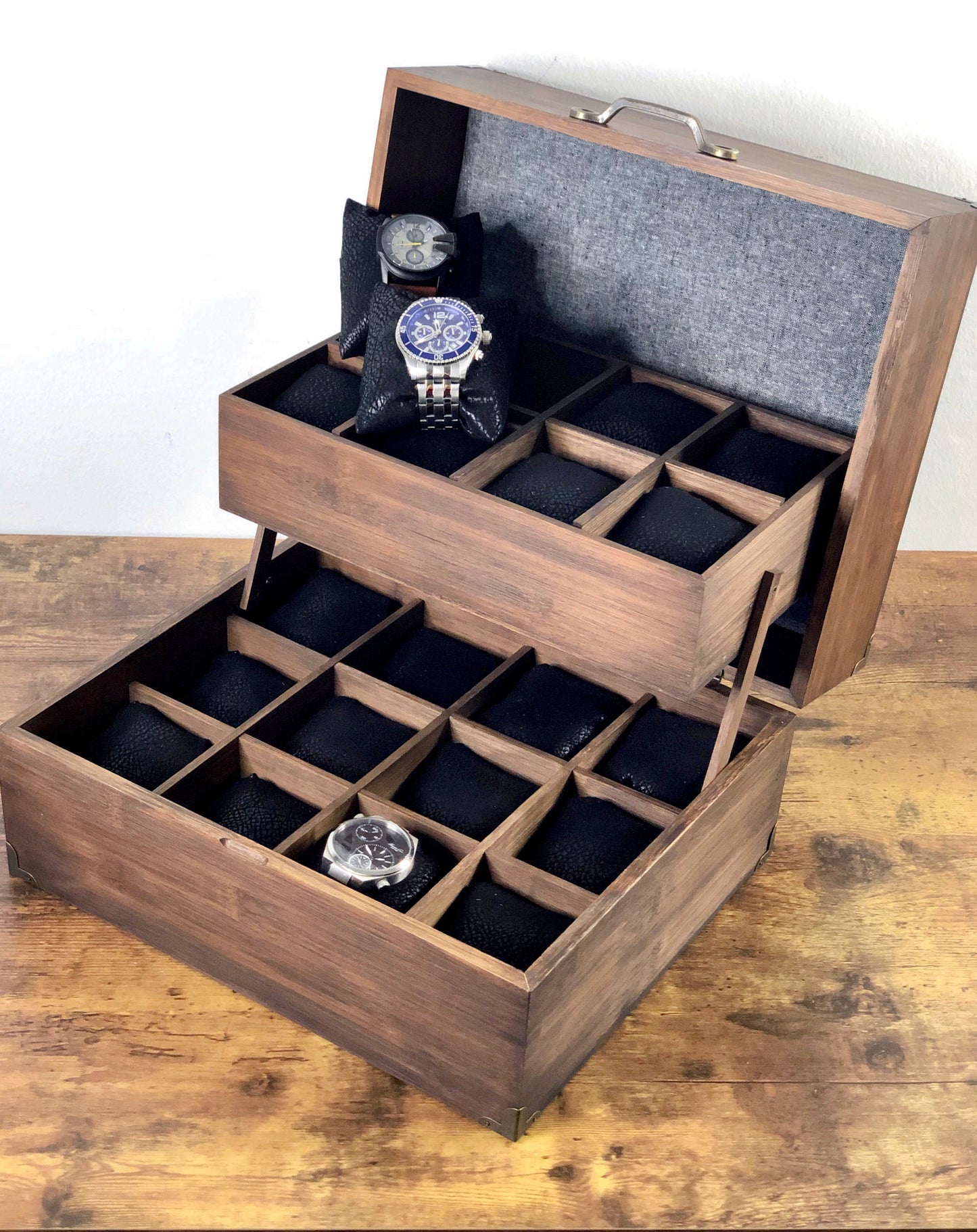 Chest Design Watch Box - Holds Up to 20 Watches