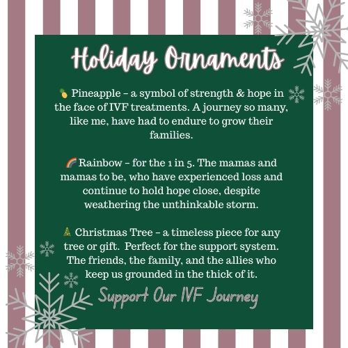 Support Fertility Journey - Holiday Ornament Pre Order