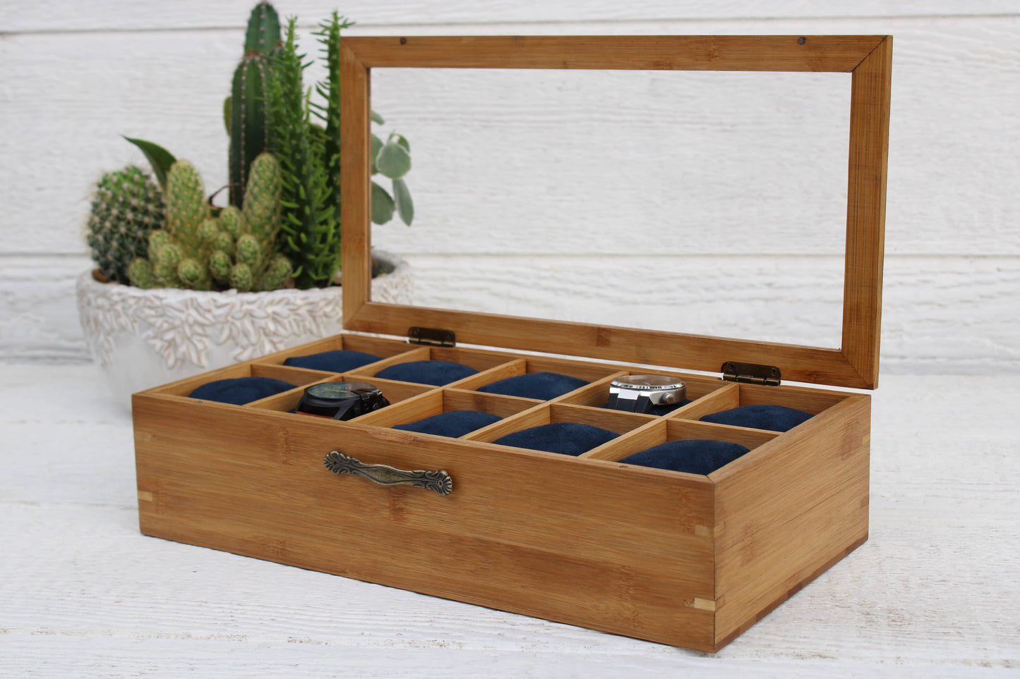 10 Compartment Watch Box