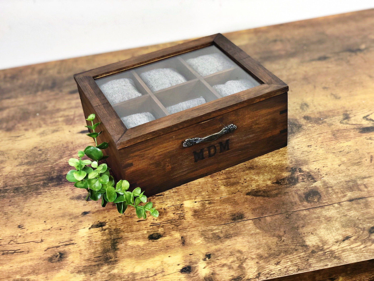 6 Compartment Watch Box