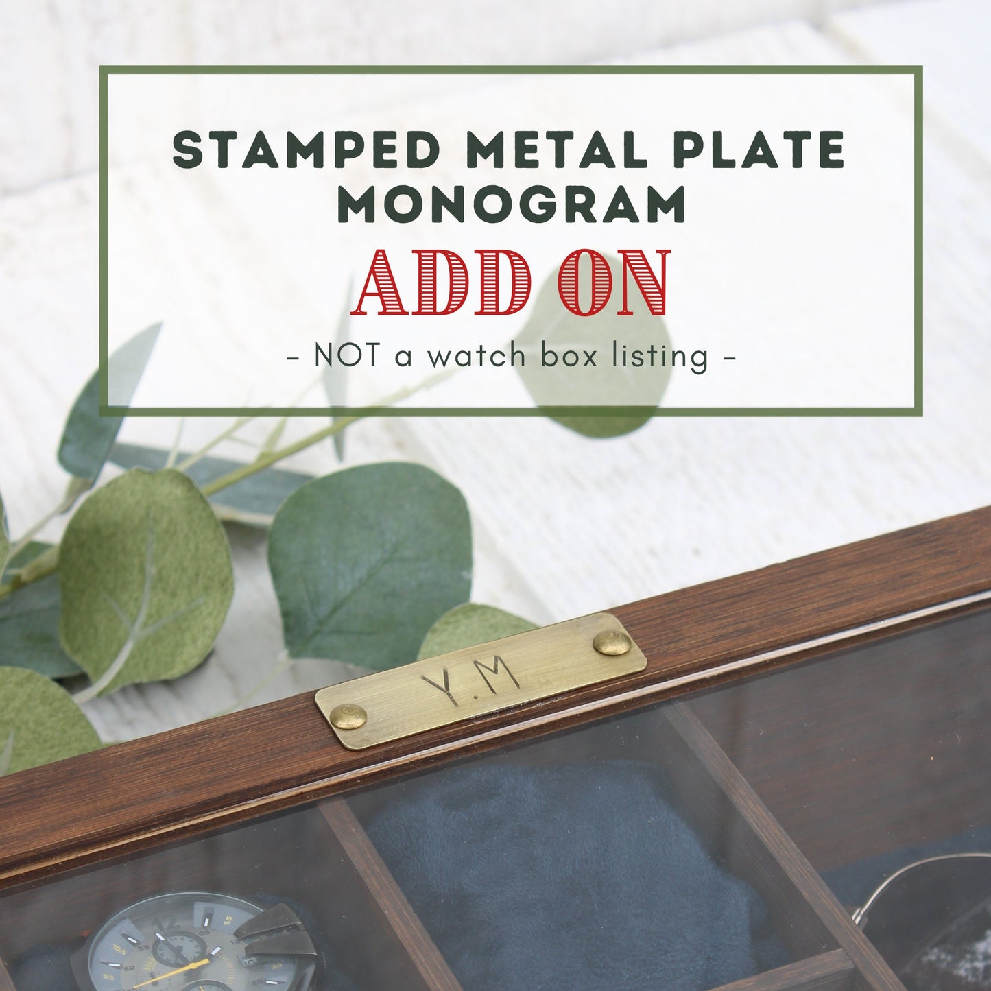 Stamped Metal Monogram ADD ON