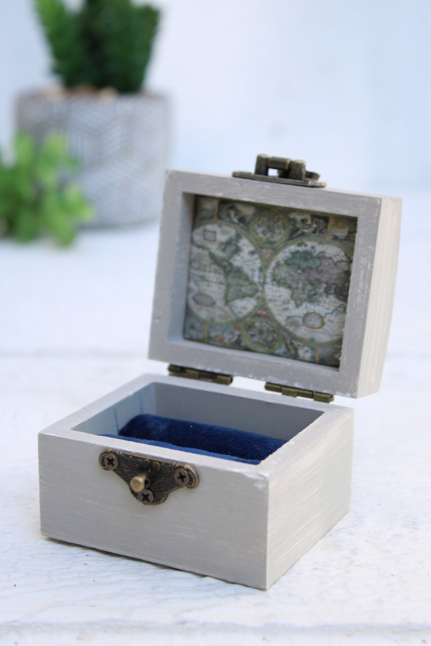 Custom Printed Map Ring Box