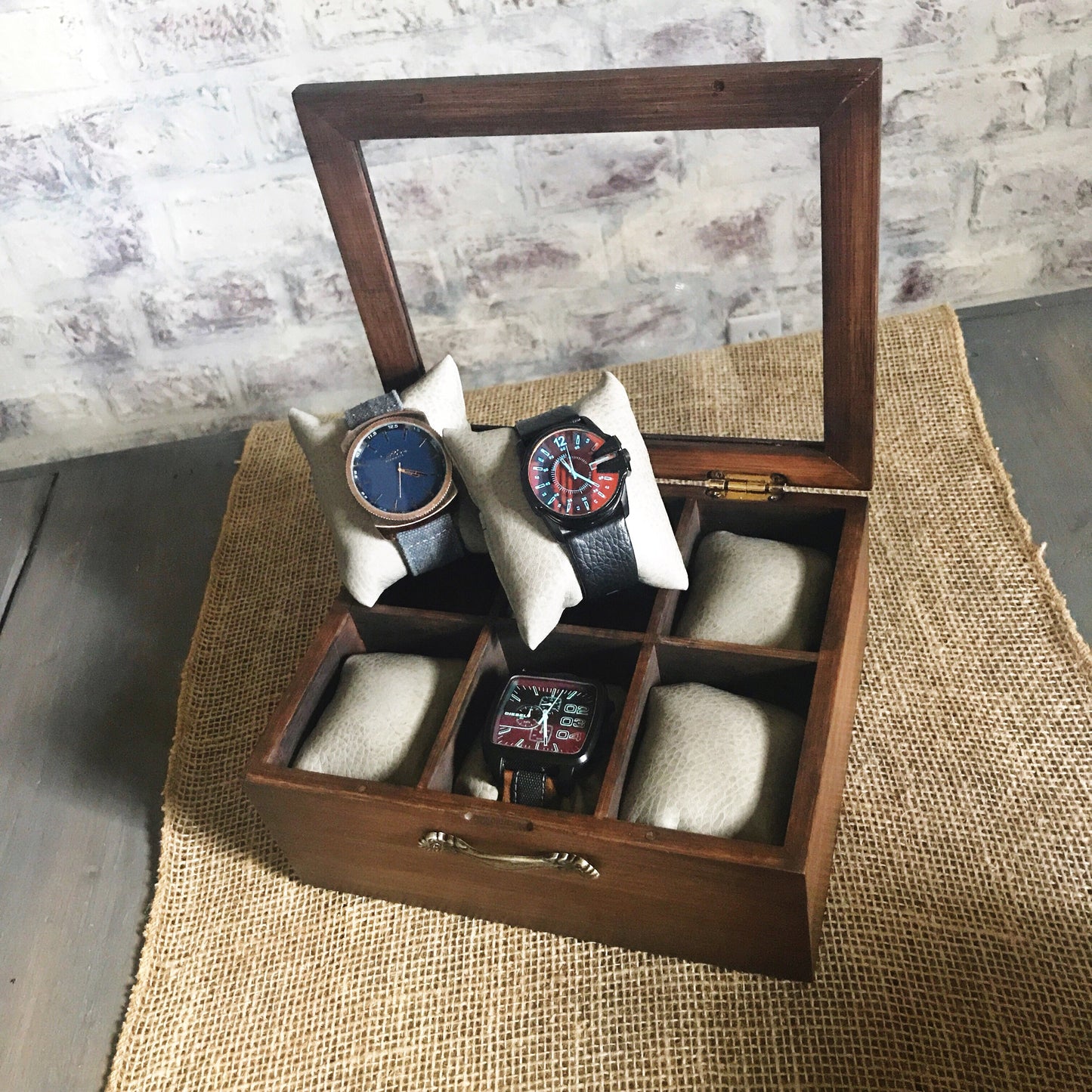 6 Compartment Watch Box